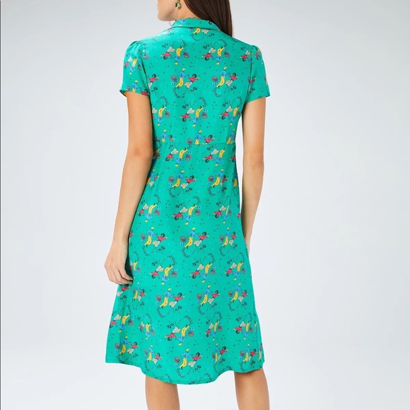 HVN Morgan dress in Green dancer print. Size 10. NWT - Picture 2 of 5